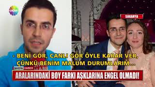 Aralarındaki boy farkı aşklarına engel olmadı!