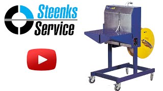 Reisopack 1402 strapping machine strapping on casters serving packages | binding machine on wheels