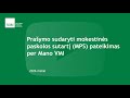 Prašymo sudaryti mokestinės paskolos sutartį (MPS) pateikimas per Mano VMI