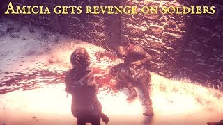 Amicia gets revenge on soldiers on her home | Unique Variation | A Plague Tale: Innocence