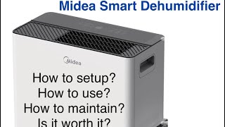 Is the Midea Dehumidifier MAD50PS1AWT worth it? - Unboxing \u0026 Review \u0026 Setup \u0026 Maintenance