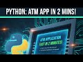 I create a ATM  machine system FAST in 2 MINIUT using python #PythonProject   #PythonMiniProject