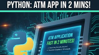 I create a ATM machine system FAST in 2 MINIUT using python #PythonProject #PythonMiniProject