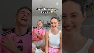 Justin Bieber Laugh Karaoke 🤣 - WHO WON? 🏆😆 - #funny #couple #challenge #trend #joke #shorts