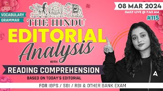 8 March The Hindu Editorial Analysis | The Hindu Vocabulary for Bank, SSC & Other Exams