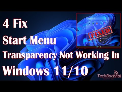 Start Menu Transparency Not Working on Windows – 4 How to Fix