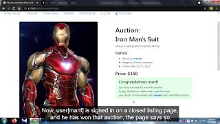 cs50's web programming with python and javascript project 2 (commerce) submission video