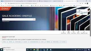 How to use Gale Cengage Database