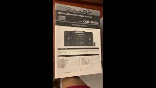 SHARP INTEGRATED STEREO MUSIC SYSTEM MODEL CMS-950CD OPERRATION MANUAL