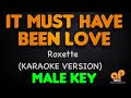 IT MUST HAVE BEEN LOVE - Roxette (MALE KEY KARAOKE HQ VERSION)