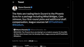 KEVIN DURANT HAS BEEN TRADED TO THE PHOENIX SUNS!!!!