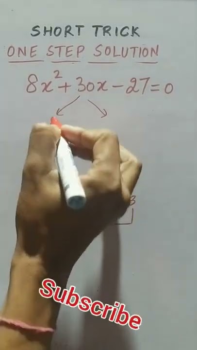 Short Trick II Quadratic Equations II Large Coefficients #shorts