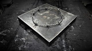 How it’s made  barbed wire silver necklace