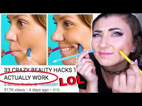 Testing 33 CRAZY BEAUTY HACKS THAT ACTUALLY WORK By 5 Minute Crafts ...