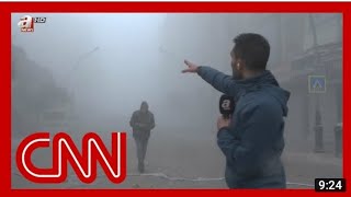 Turkey earthquake aftershocks captured on live TV