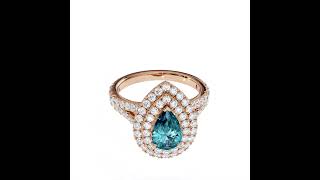 AGnSons RGold Aquamarine Ring RZ3473