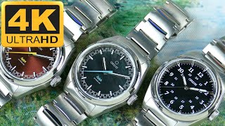 Orion Watches – Sylph (Burgundy vs. Black Mother of Pearl) and Field Standard II; Model Showcase