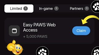 Solve Easy Paws Web Access Task | Claim 5,000 Paws Token | Paws Airdrop Urban X New Task