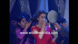 Manisha Koirala practices her moves in a red number