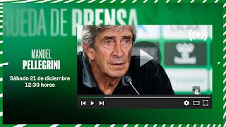 🚨 DIRECTO | Rueda de prensa de Manuel Pellegrini previa al #RealBetisRayo  ⚽💚