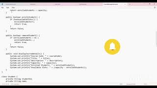 Codsoft Internship-Task 5(Java Programming)STUDENT COURSE REGISTRATION SYSTEM