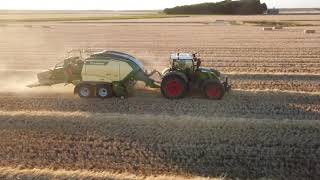 Nouvelle presse Krone Big Pack 1290 HDP en action avec 3 ensemble Fendt-Krone !!