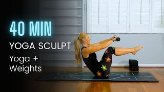 Yoga Sculpt 40 Minute Workout ~ Day 1 of Strong and Stretchy