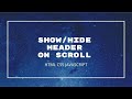 Hide Header on Scroll Up Show on Scroll Down | HTML CSS & JavaScript