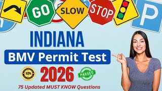 Indiana BMV Learner's Permit Practice Test 2026: Pass Your Written DMV Knowledge Exam FIRST TRY!