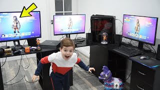 Me & My 7 Year Old Kid Played As The New Free Fortnite Skin PREDATOR Before The Challenges Unlocked!