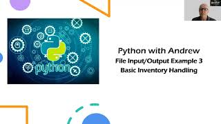 Python Files - Example - Basic Inventory stored in a file