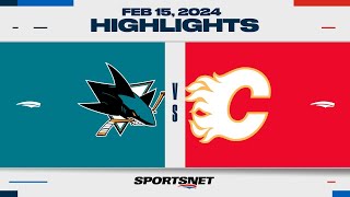NHL Highlights | Sharks vs. Flames - February 15, 2024