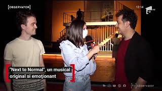 Daniel Burcea și Victor Bucur despre premiera musicalului ”Next to Normal” la Observator Antena 1