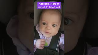 Adorable Baby Girl in her car seat.   #cutebaby #babygirl #shorts