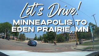 Let's Drive! Minneapolis to Eden Prairie, MN - Mpls Minnesota Driving!