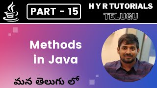 P15 - Methods in Java | Core Java | Java Programming |