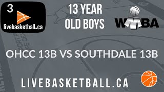 WMBA 13 Old Boys - OHCC 13B vs Southdale 13B