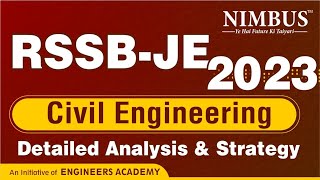 RSSB JE Exam 2023 | Civil Engineering | RSSB JE Detailed Analysis & Preparation strategy