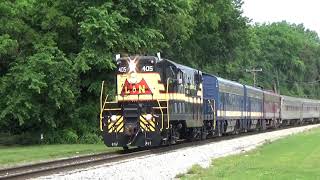 L\u0026N GP7 405 w/ LOUD K5LA Leads the Tennessee Central Robbery Train on 5/22/21