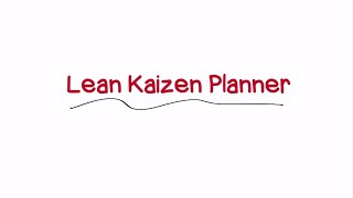 Lean Kaizen Planner