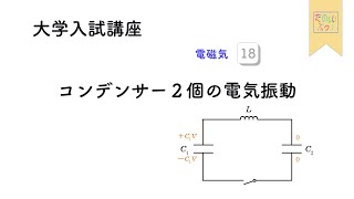 大学入試対策講座 電磁気18【コンデンサー２個の電気振動】