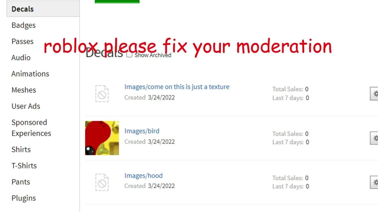 Roblox Please Fix Your Moderation ._. - YouTube