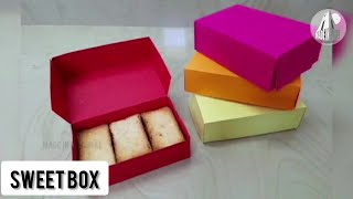 How to Make a Sweet Box at Home with a Single A4 color Paper || Easy step by step tutorial || DIY