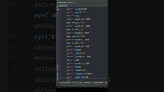 Python turtle🐢| draw Emoji using python turtle🤩😎#python #shorts
