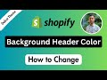 How to Change Background Header Color in Shopify Debut Theme ✅ Easy Solution