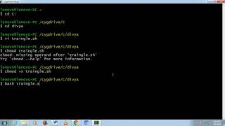 shell script to generate triangle pattern