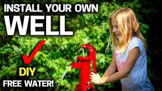 How to INSTALL YOUR OWN WELL with a Sledge Hammer for FREE OFF GRID WATER