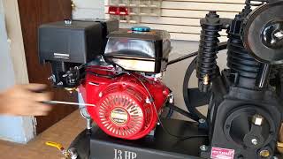 Compresor motor a gasolina 13 hp 300 litros Llanteras Moviles