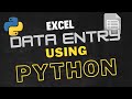 Create Excel data entry using Python | automate excel using Python