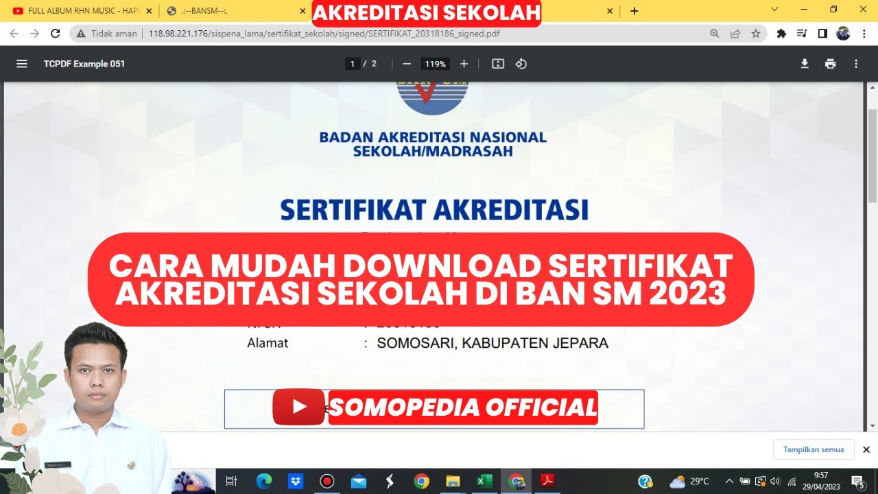 Cara Download Sertifikat Akreditasi Sekolah Di Ban Sm 2023 Youtube